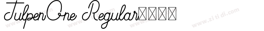 TulpenOne Regular字体转换